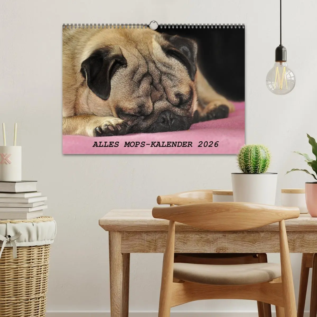 Bild: 9783457870662 | Alles Mops-Kalender 2026 (Wandkalender 2026 DIN A3 quer), CALVENDO...