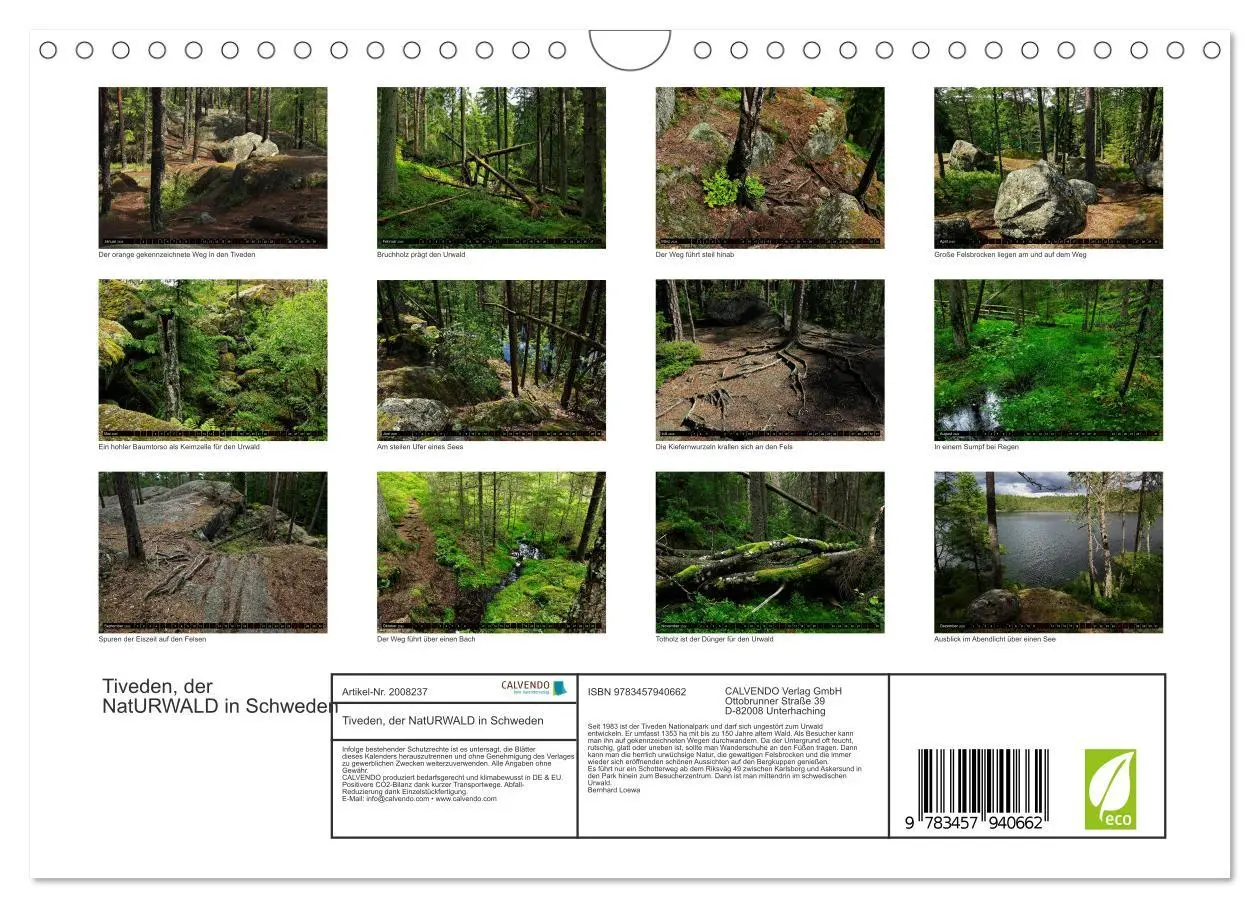 Bild: 9783457940662 | Tiveden, der NatURWALD in Schweden (Wandkalender 2026 DIN A4 quer),...