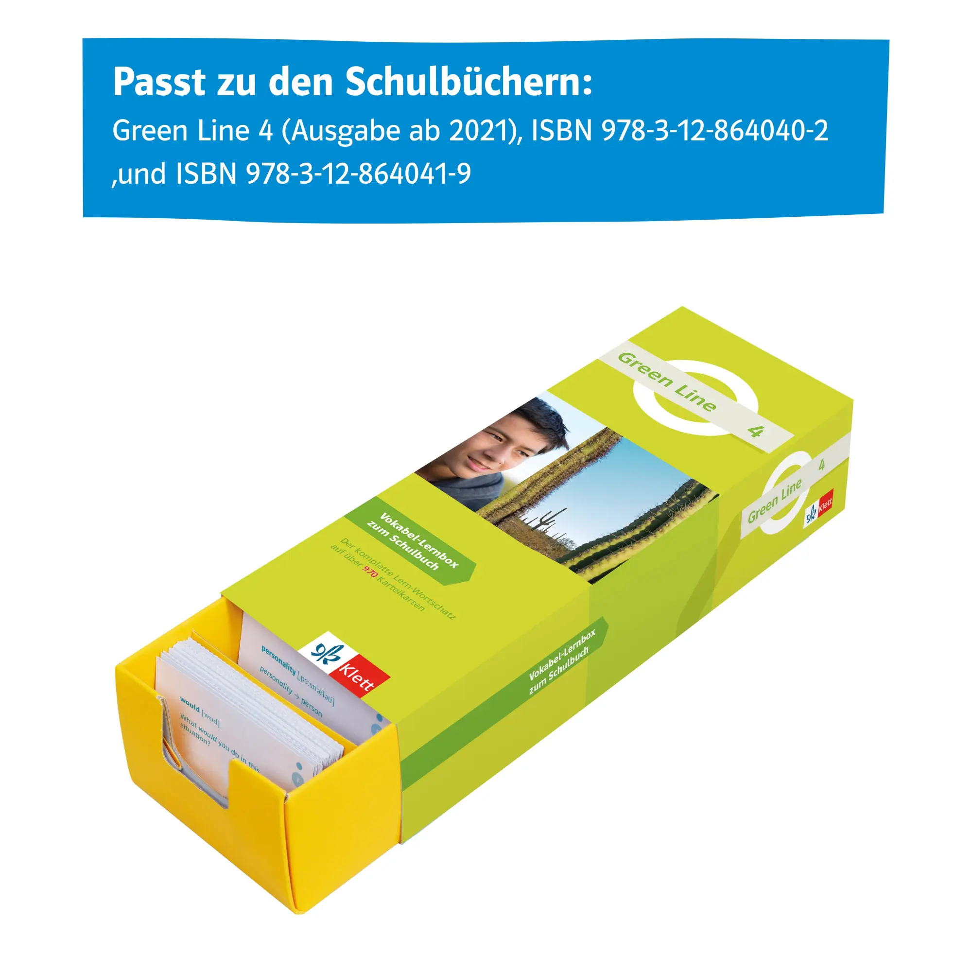 Bild: 9783129240762 | Green Line 4 (ab 2021) Klasse 8 Vokabel-Lernbox zum Schulbuch | Buch
