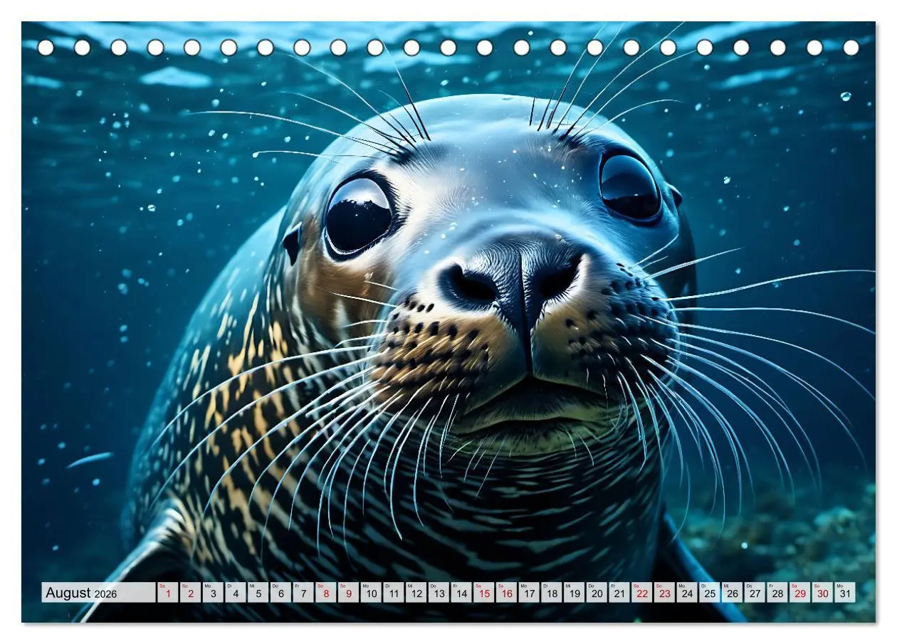 Bild: 9783457480762 | Freche Seehunde (Tischkalender 2026 DIN A5 quer), CALVENDO...