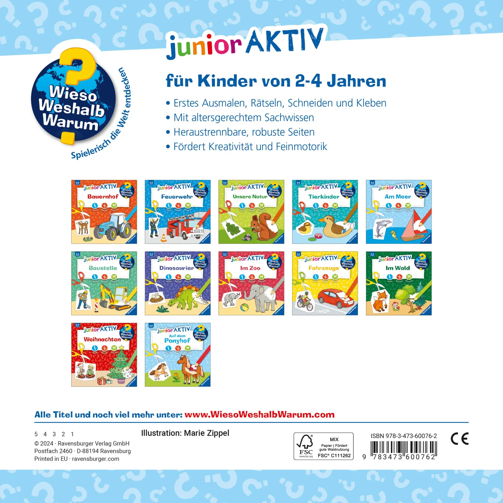 Rückseite: 9783473600762 | Wieso? Weshalb? Warum? junior AKTIV - Auf dem Ponyhof | Marie Zippel