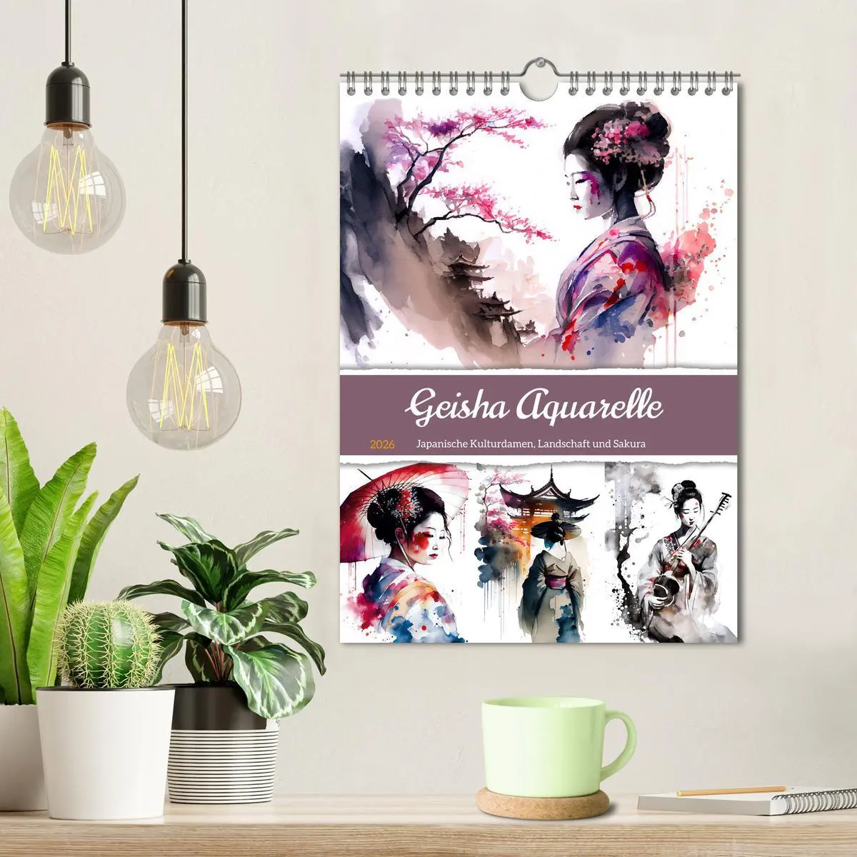 Bild: 9783516330762 | Geisha Aquarelle - Japanische Kulturdamen, Landschaft und Sakura...