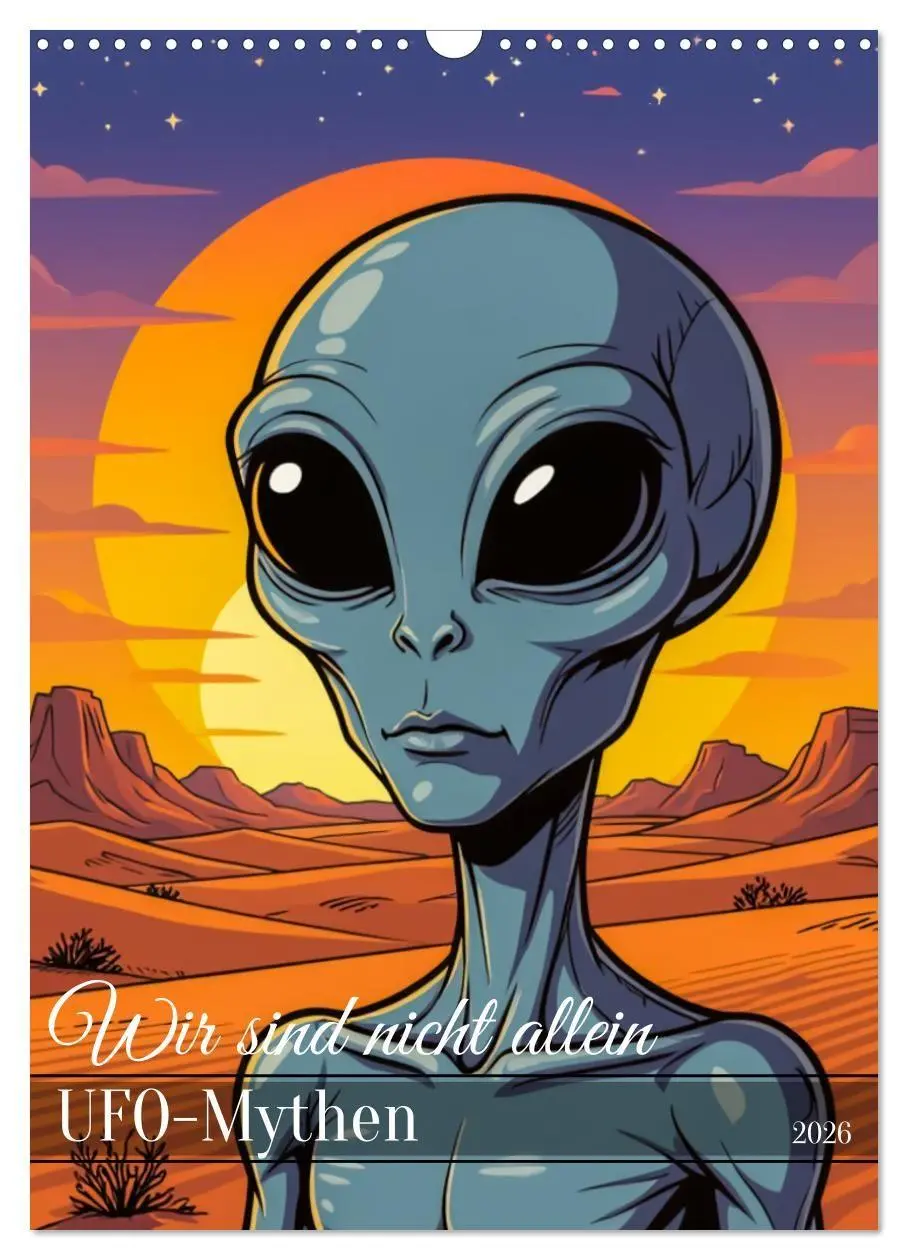 Cover: 9783516710762 | Wir sind nicht allein - UFO-Mythen (Wandkalender 2026 DIN A3 hoch),...