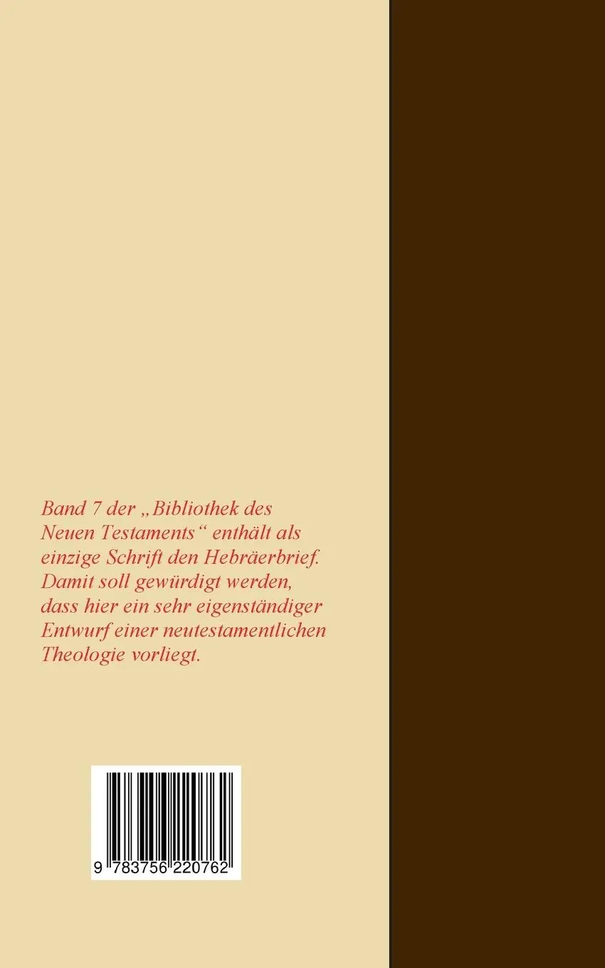 Rückseite: 9783756220762 | Der Hebräerbrief | Jörg Scholz | Taschenbuch | 56 S. | Deutsch | 2022