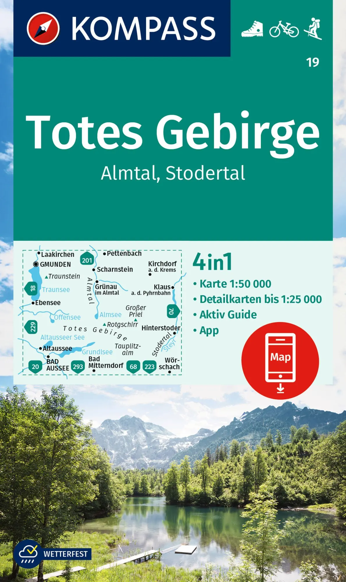 Cover: 9783991540762 | KOMPASS Wanderkarte 19 Totes Gebirge, Almtal, Stodertal 1:50.000