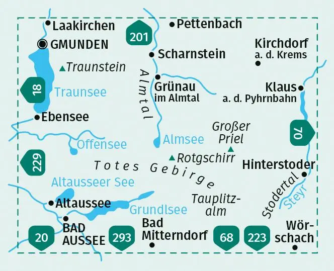 Bild: 9783991540762 | KOMPASS Wanderkarte 19 Totes Gebirge, Almtal, Stodertal 1:50.000
