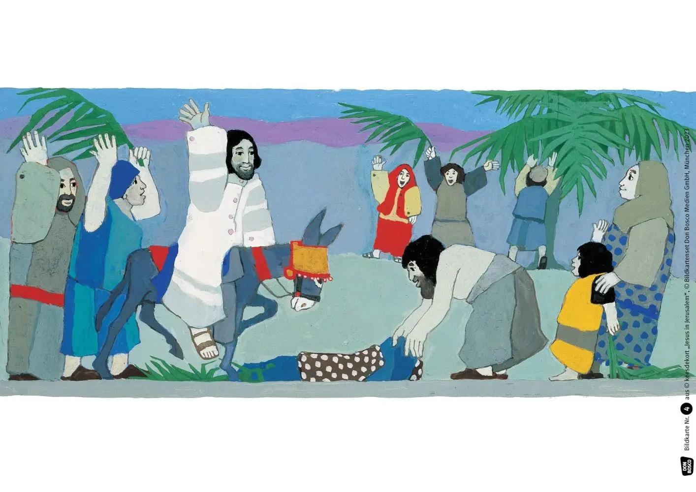 Bild: 4260694920862 | Jesus in Jerusalem. Kamishibai Bildkartenset | Kees de Kort | Box