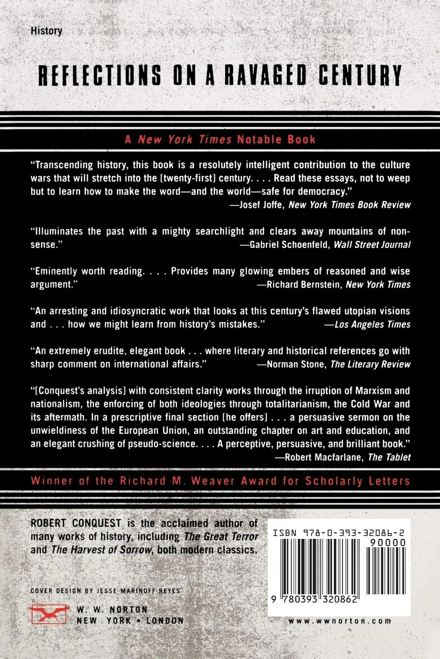 Rückseite: 9780393320862 | Reflections on a Ravaged Century | Robert Conquest | Taschenbuch