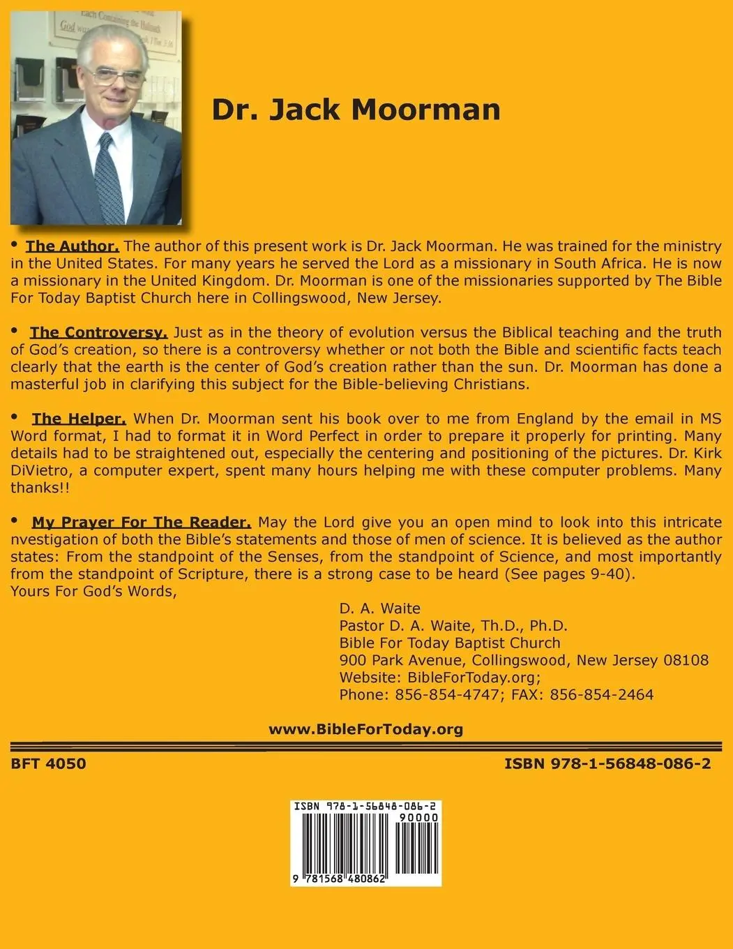 Rückseite: 9781568480862 | The Biblical and Observational Case for Geocentricity | Moorman | Buch