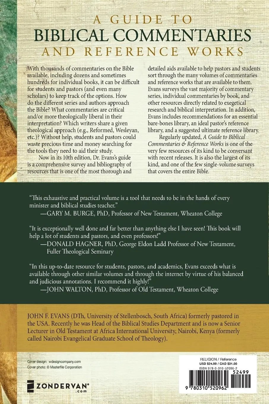 Rückseite: 9780310520962 | A Guide to Biblical Commentaries and Reference Works | 10th Edition