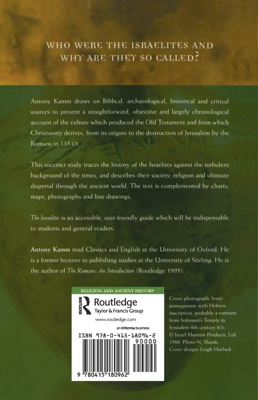 Rückseite: 9780415180962 | The Israelites | An Introduction | Antony Kamm | Taschenbuch | 1999