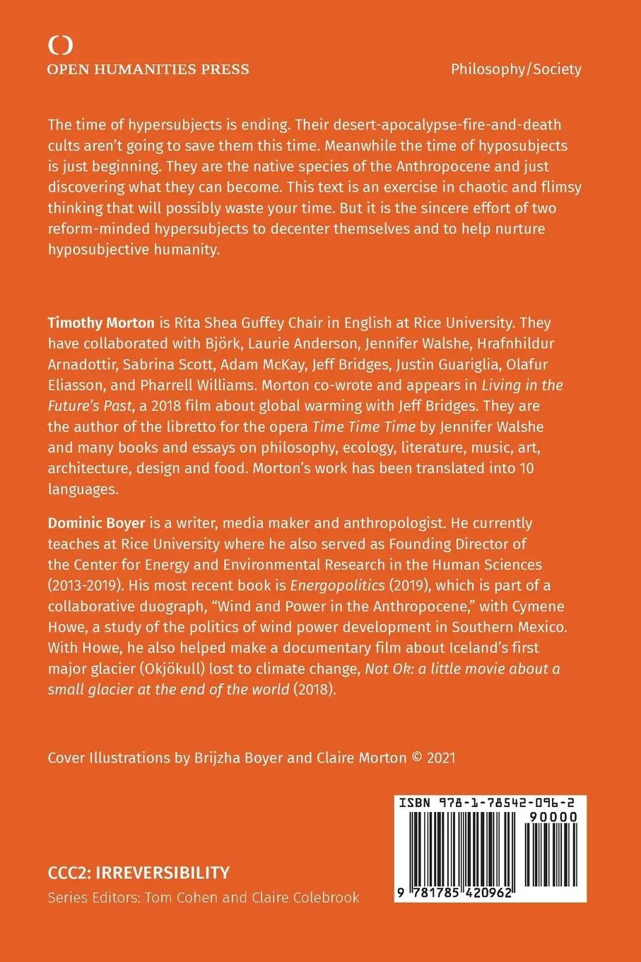 Rückseite: 9781785420962 | hyposubjects | on becoming human | Timothy Morton (u. a.) | Buch