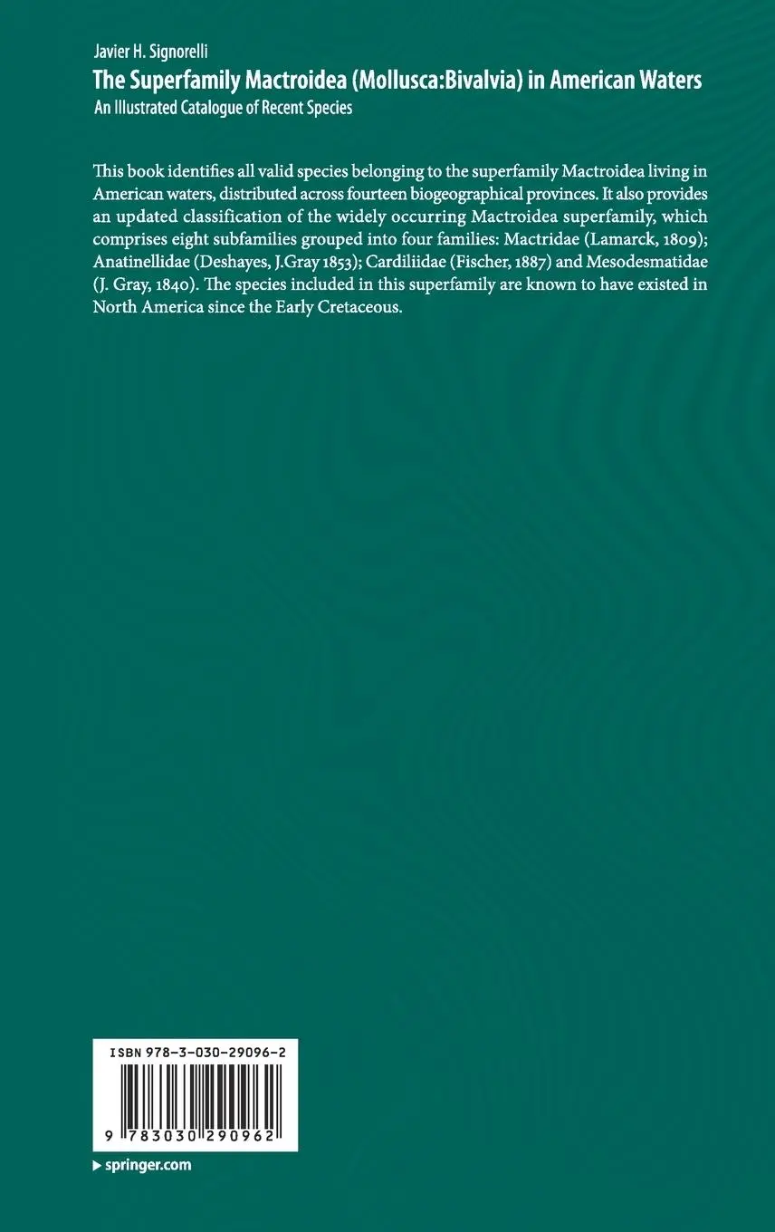 Rückseite: 9783030290962 | The Superfamily Mactroidea (Mollusca:Bivalvia) in American Waters