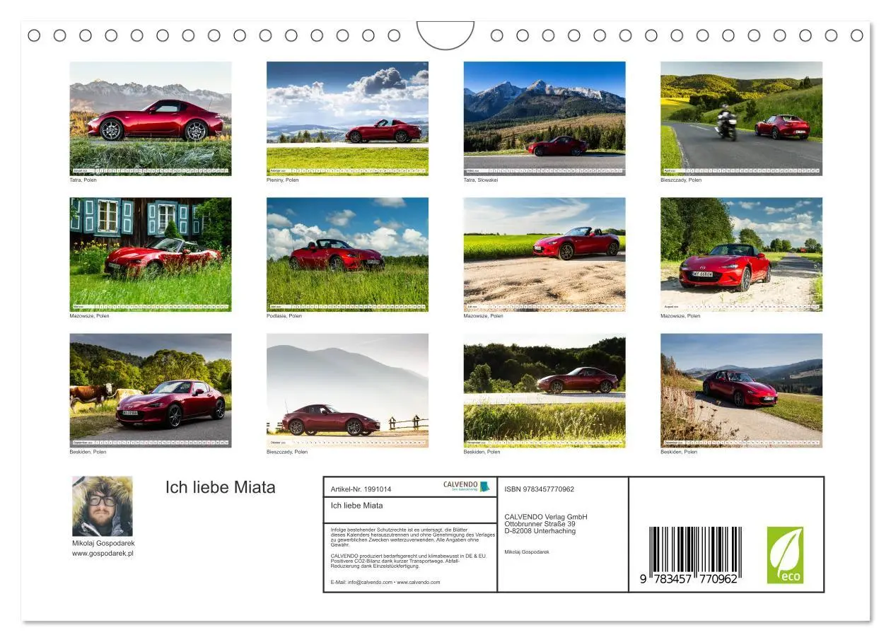 Bild: 9783457770962 | Ich liebe Miata (Wandkalender 2026 DIN A4 quer), CALVENDO...