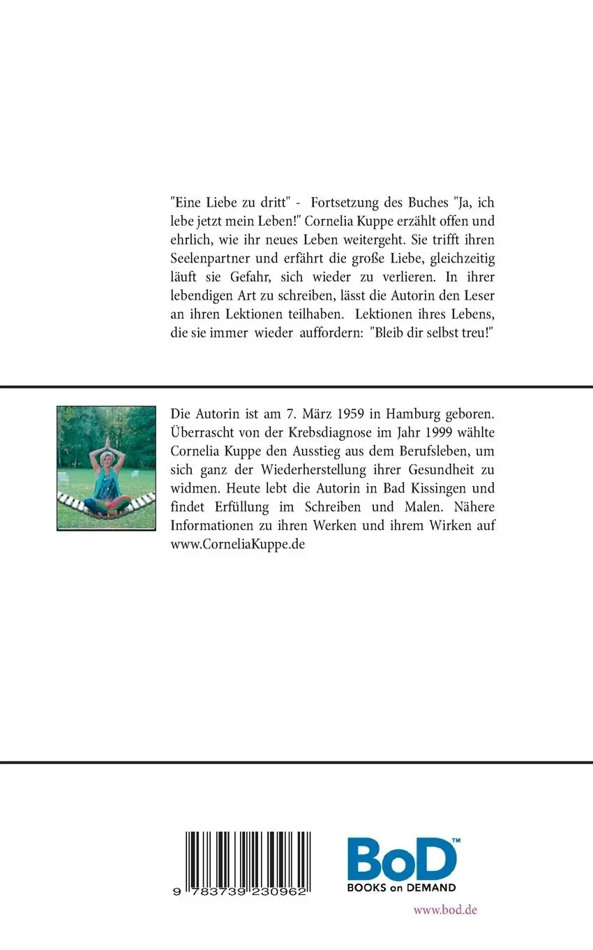 Rückseite: 9783739230962 | Eine Liebe zu dritt | Cornelia Kuppe | Taschenbuch | 208 S. | Deutsch
