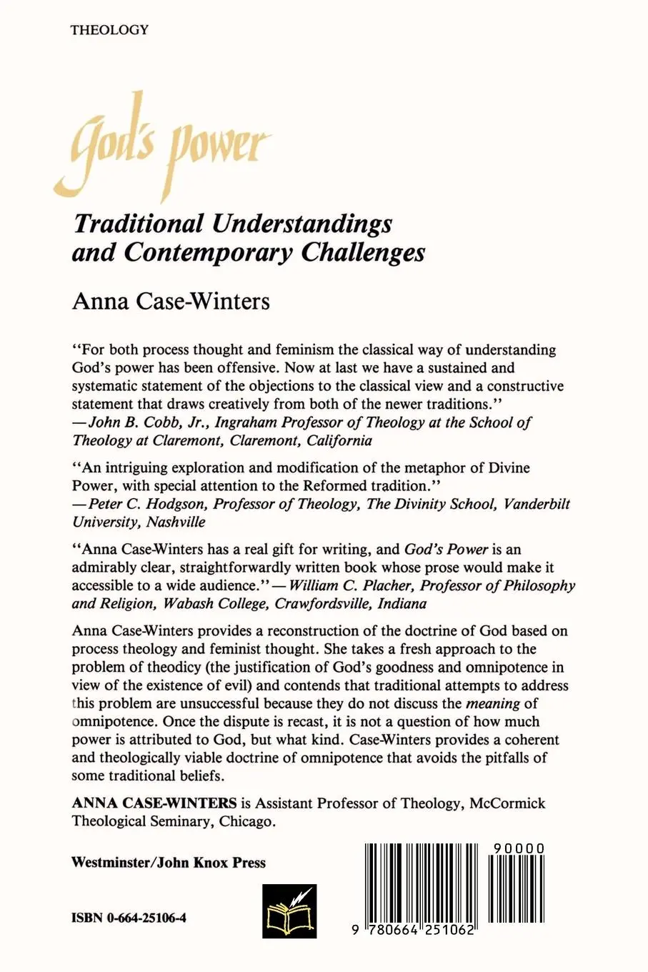 Rückseite: 9780664251062 | God's Power | Traditional Understandings and Contemporary Challenges