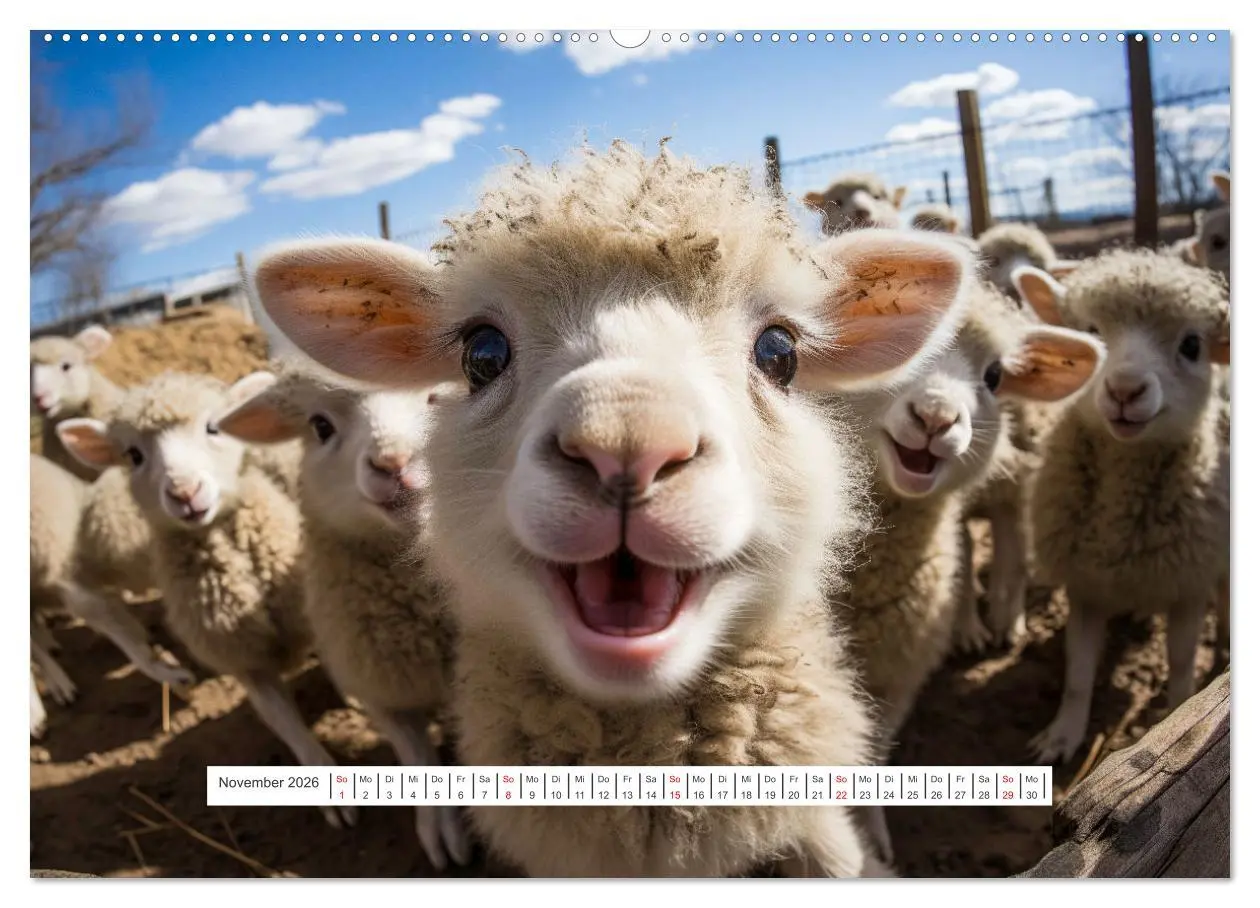 Bild: 9783457421062 | Tier Selfies (hochwertiger Premium Wandkalender 2026 DIN A2 quer),...