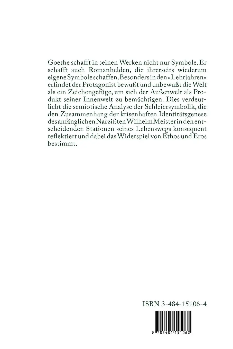 Rückseite: 9783484151062 | Der Schein des Seins | Hee-Ju Kim | Taschenbuch | ISSN | Deutsch