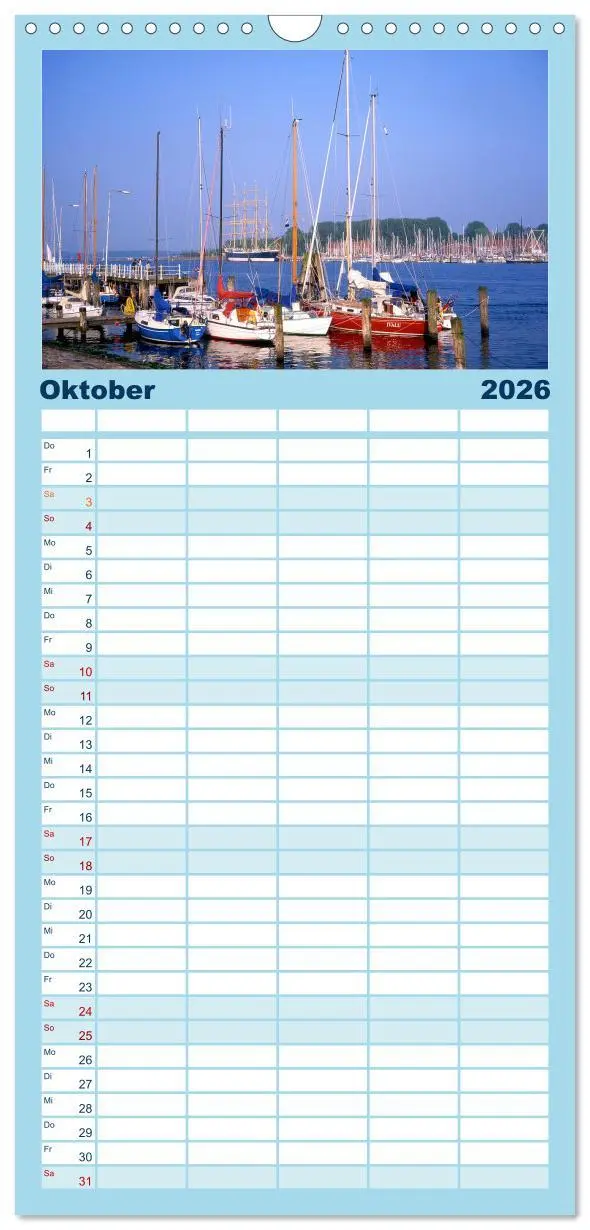 Bild: 9783516511062 | Familienplaner 2026 - Travemünde maritim mit 5 Spalten...