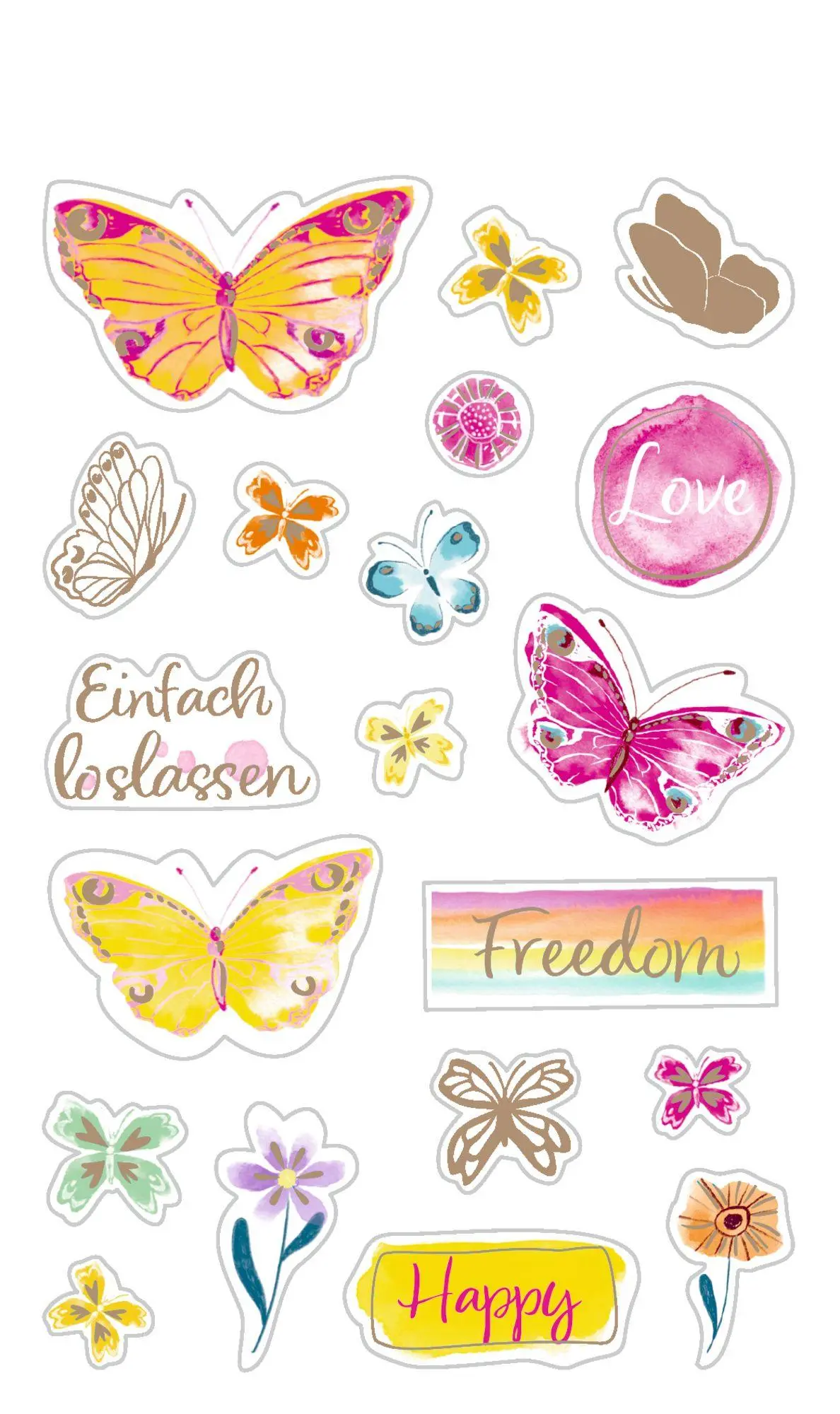 Bild: 4050003971162 | Stickerbogen mit 100 Stickern | Love &amp; Happiness | Taschenbuch | 5 S.