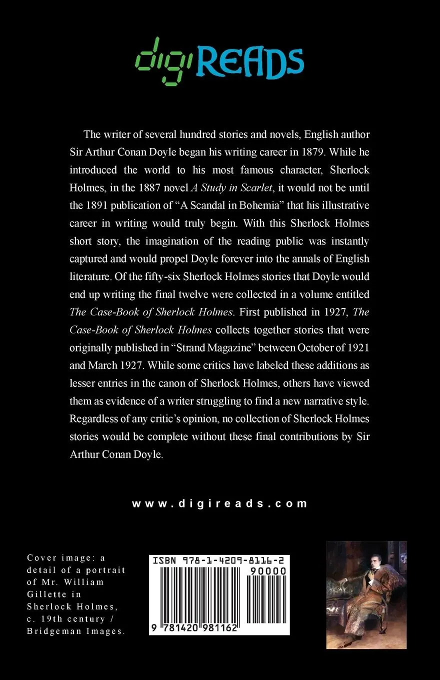 Rückseite: 9781420981162 | The Case-Book of Sherlock Holmes | Arthur Conan Doyle | Taschenbuch
