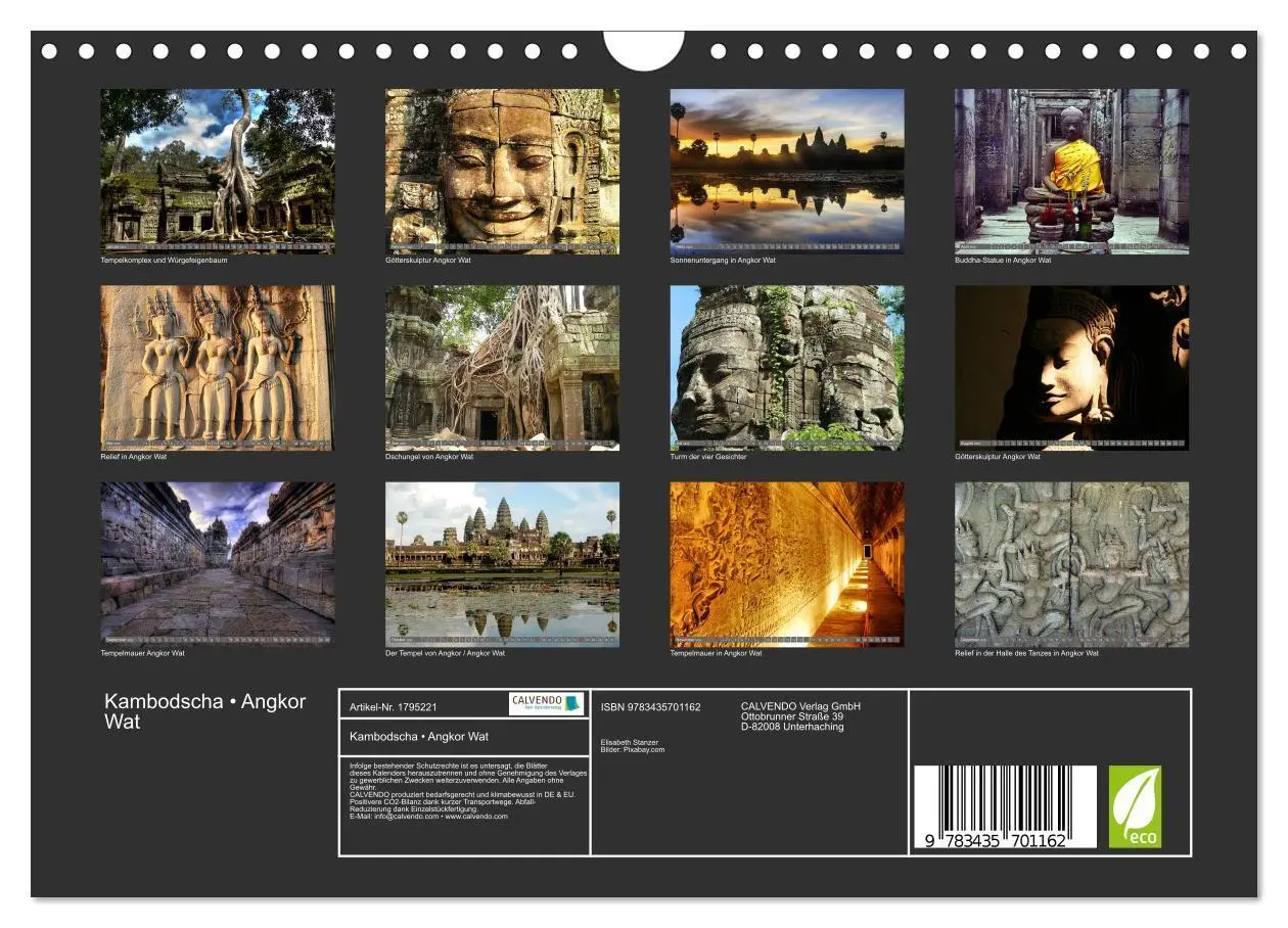 Bild: 9783435701162 | Kambodscha - Angkor Wat (Wandkalender 2025 DIN A4 quer), CALVENDO...
