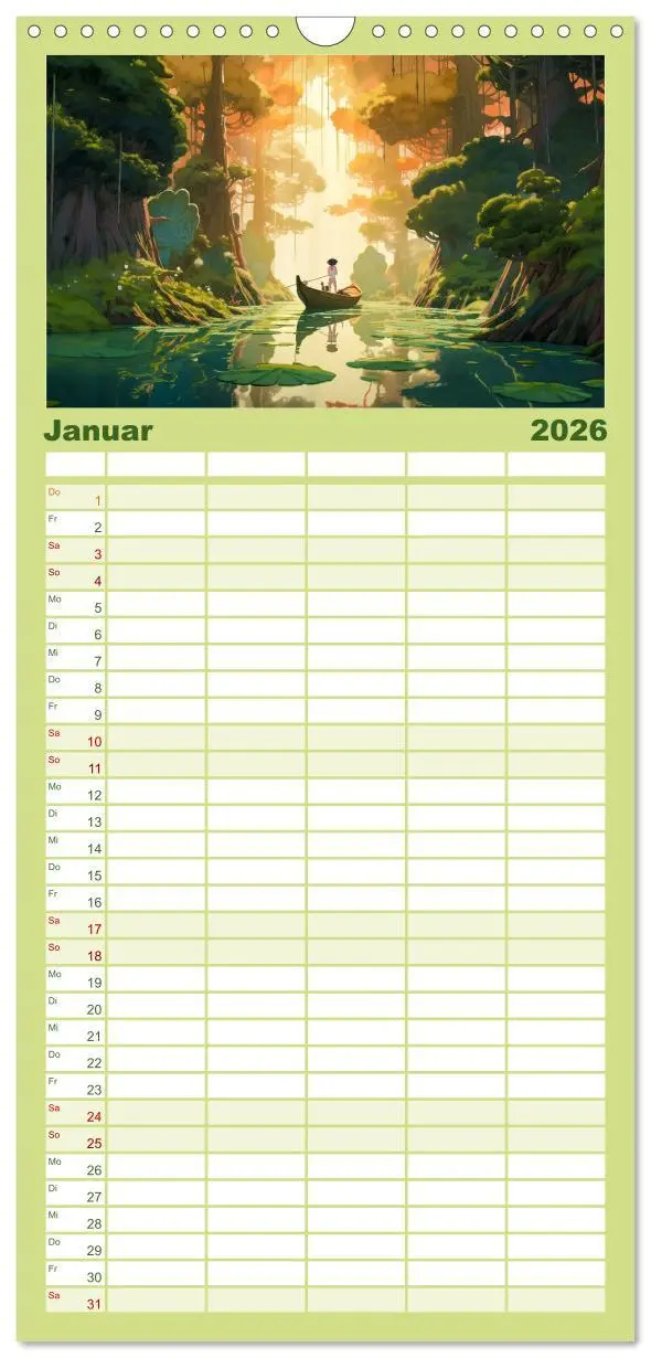 Bild: 9783516501162 | Familienplaner 2026 - Zauberhafte Anime Welt mit 5 Spalten...