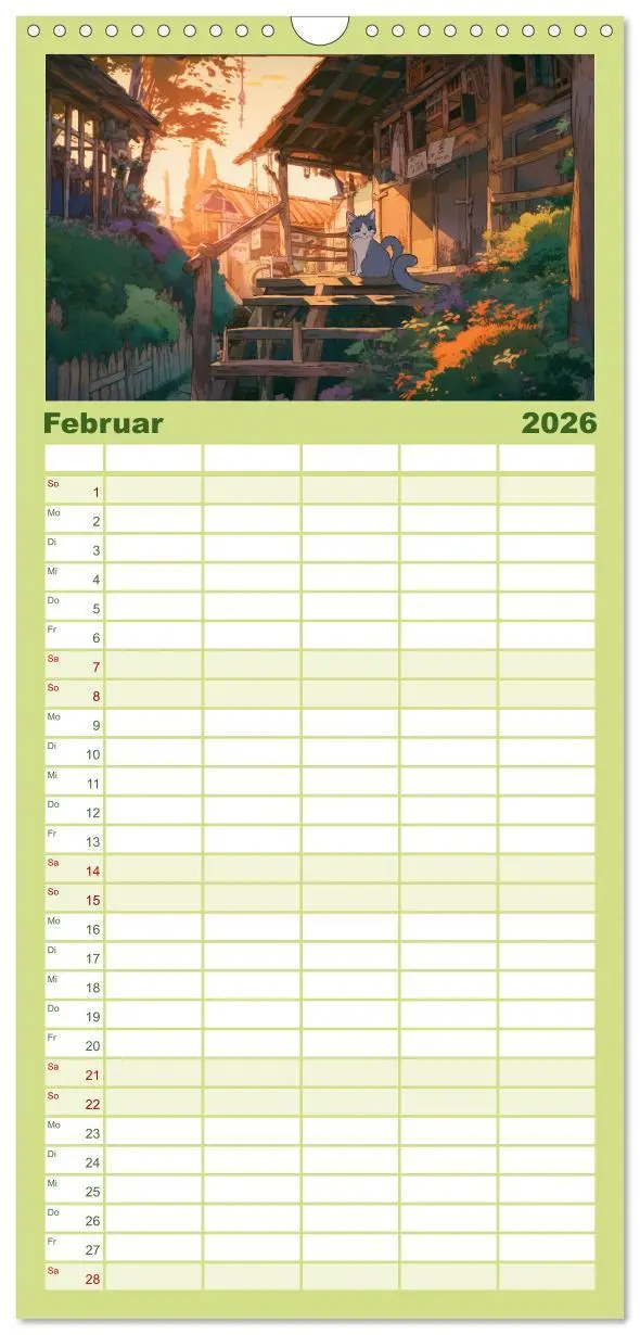 Bild: 9783516501162 | Familienplaner 2026 - Zauberhafte Anime Welt mit 5 Spalten...