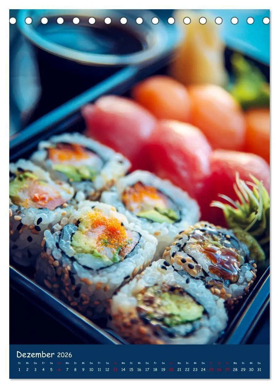 Bild: 9783516671162 | Sushi Kalender - Japanisches Essen für Sushi Liebhaber...