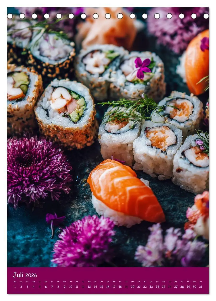 Bild: 9783516671162 | Sushi Kalender - Japanisches Essen für Sushi Liebhaber...