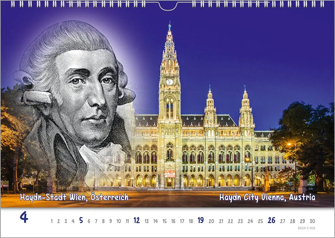 Bild: 9783969031162 | Komponisten-Kalender, ein Musik-Kalender 2026, DIN A4 | Peter Bach Jr.