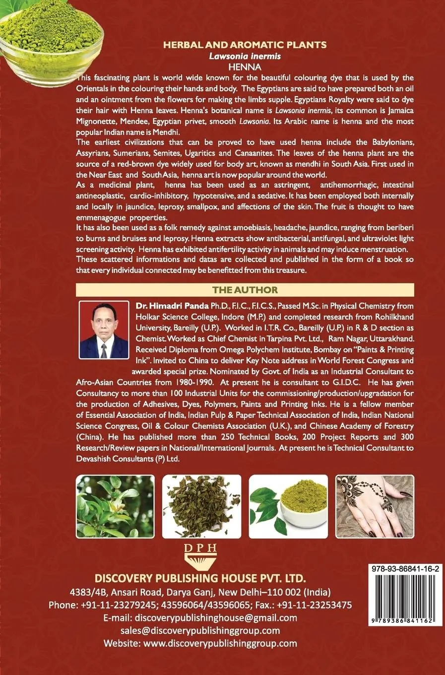 Rückseite: 9789386841162 | HERBAL AND AROMATIC PLANTS - 36. Lawsonia inermis (Henna) | Panda