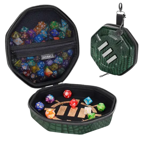 Cover: 637836621262 | ENHANCE Tabletop Collector's Edition Dice Case Green Dragon Scales