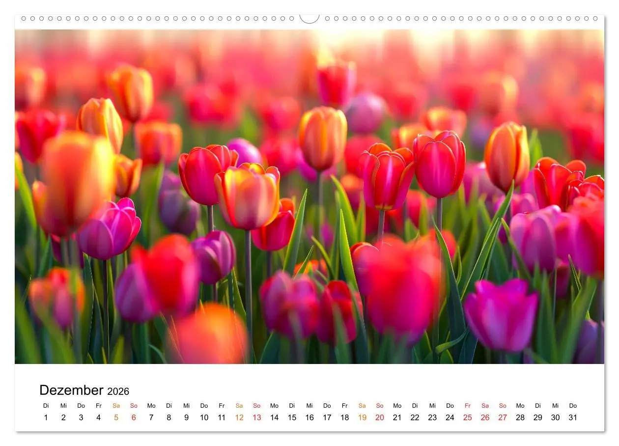 Bild: 9783457401262 | Tulpen - ein Farbenmeer (Wandkalender 2026 DIN A2 quer), CALVENDO...