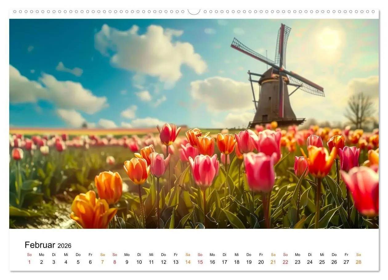 Bild: 9783457401262 | Tulpen - ein Farbenmeer (Wandkalender 2026 DIN A2 quer), CALVENDO...