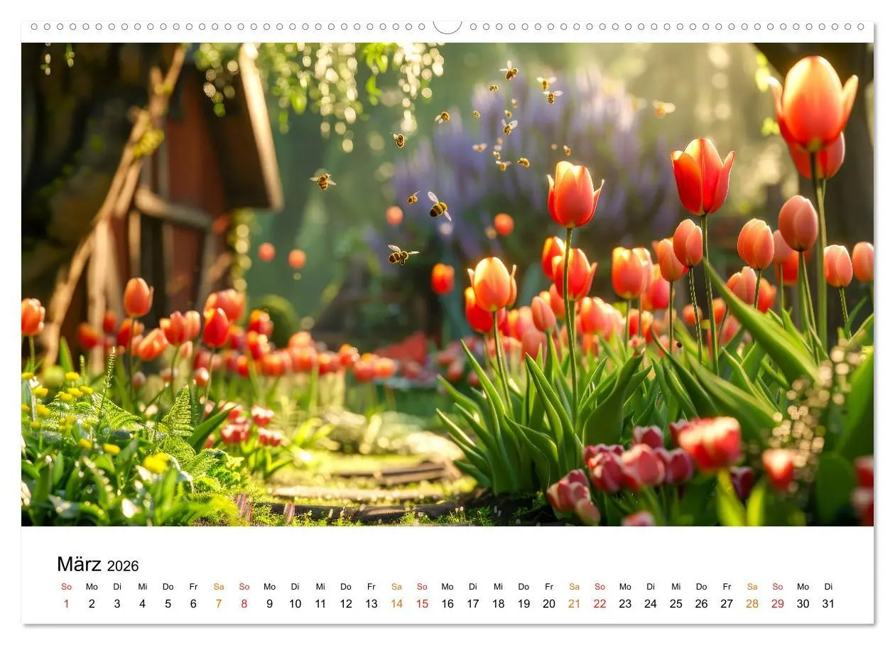 Bild: 9783457401262 | Tulpen - ein Farbenmeer (Wandkalender 2026 DIN A2 quer), CALVENDO...