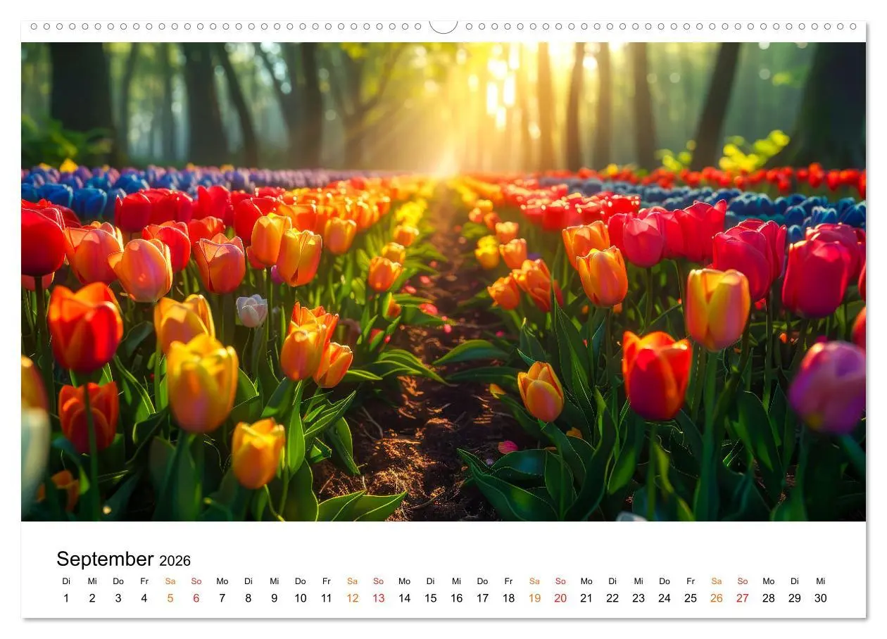 Bild: 9783457401262 | Tulpen - ein Farbenmeer (Wandkalender 2026 DIN A2 quer), CALVENDO...
