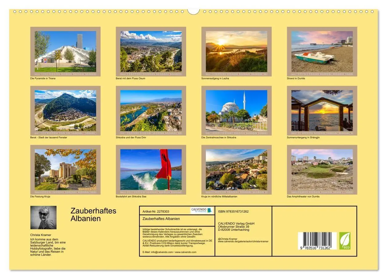 Bild: 9783516731262 | Zauberhaftes Albanien (hochwertiger Premium Wandkalender 2026 DIN...