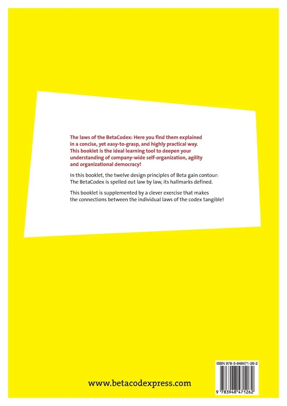 Rückseite: 9783948471262 | The laws of the BetaCodex | Niels Pflaeging (u. a.) | Taschenbuch