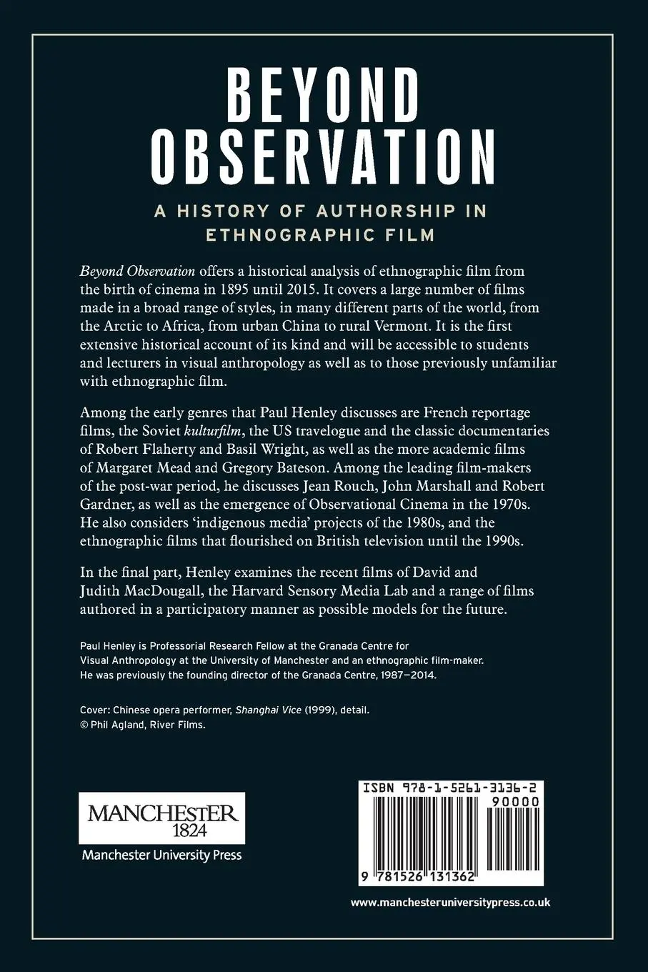 Rückseite: 9781526131362 | Beyond observation | A history of authorship in ethnographic film