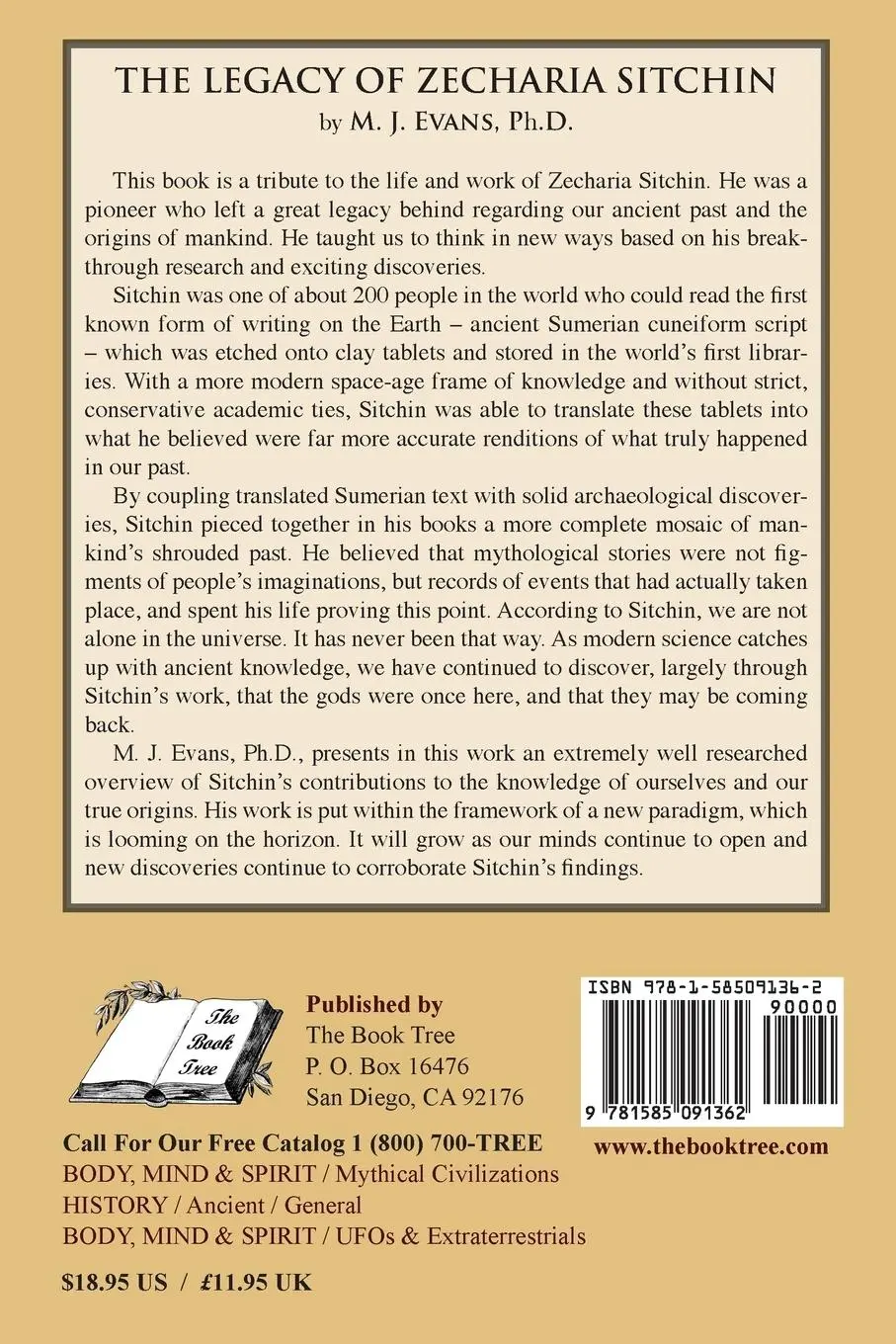Rückseite: 9781585091362 | The Legacy of Zecharia Sitchin | The Shifting Paradigm | M. J. Evans