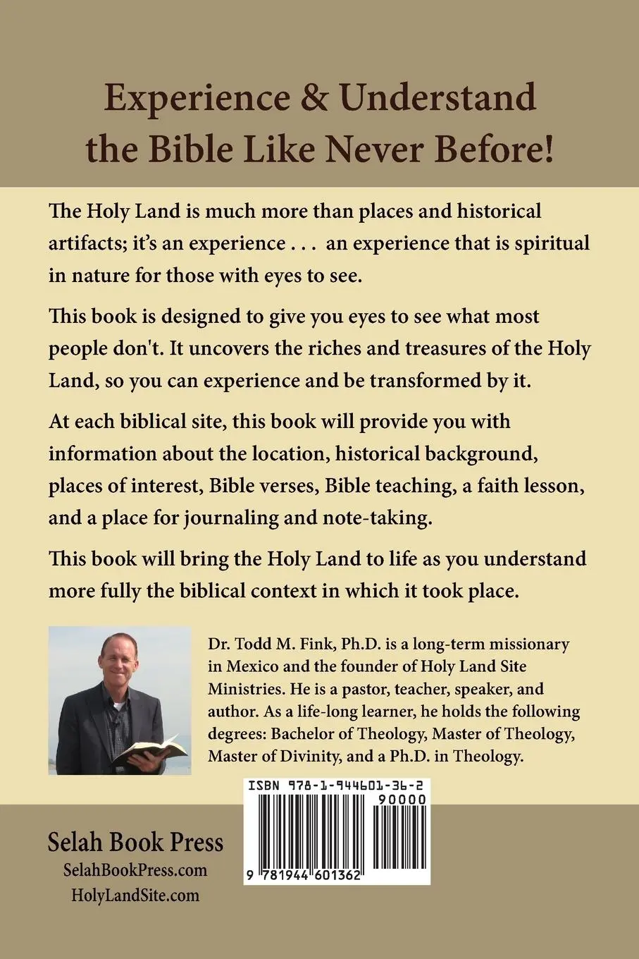 Rückseite: 9781944601362 | Jerusalem &amp; Central Israel Biblical Sites Guide | Todd M. Fink | Buch