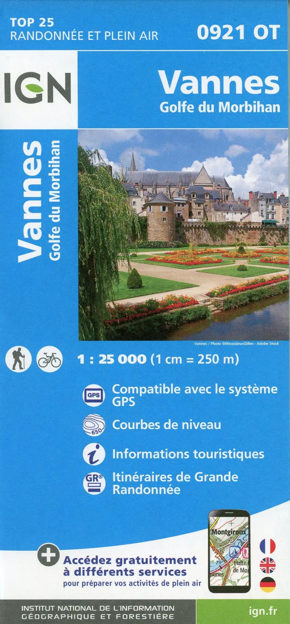 Cover: 9782758551362 | 0921OT Vannes Golfe du Morbihan resistante | (Land-)Karte | 2021