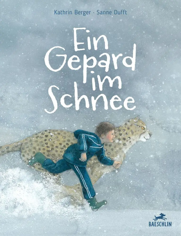 Ein Gepard im Schnee