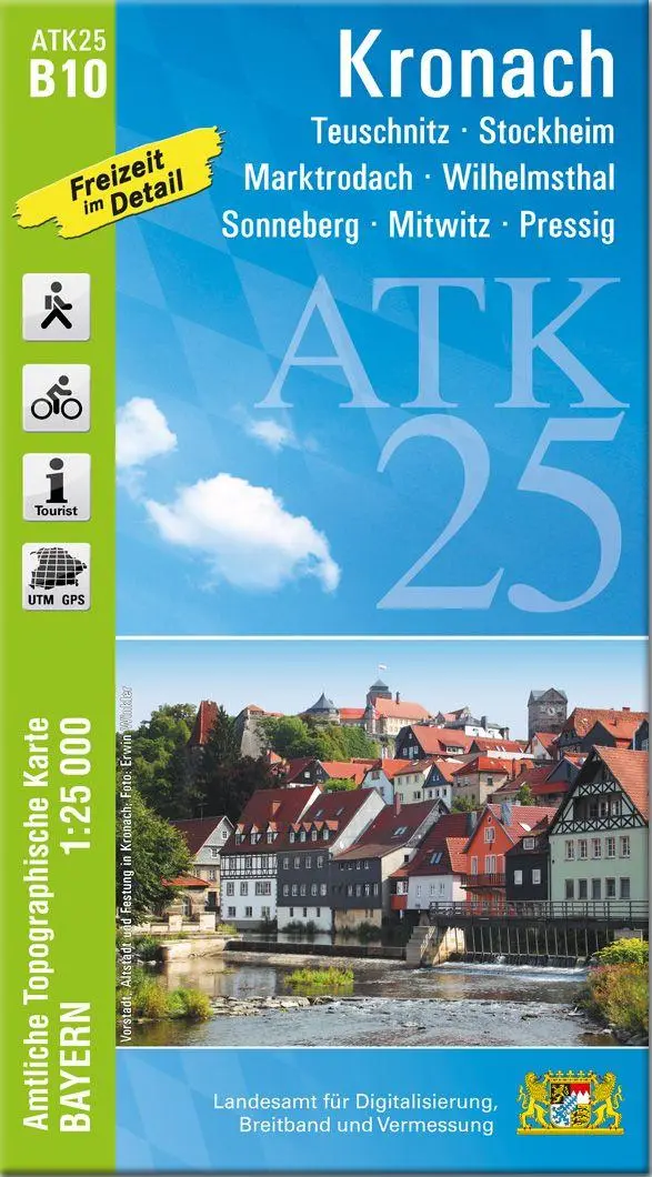Cover: 9783987761362 | ATK25-B10 Kronach (Amtliche Topographische Karte 1:25000) | Deutsch