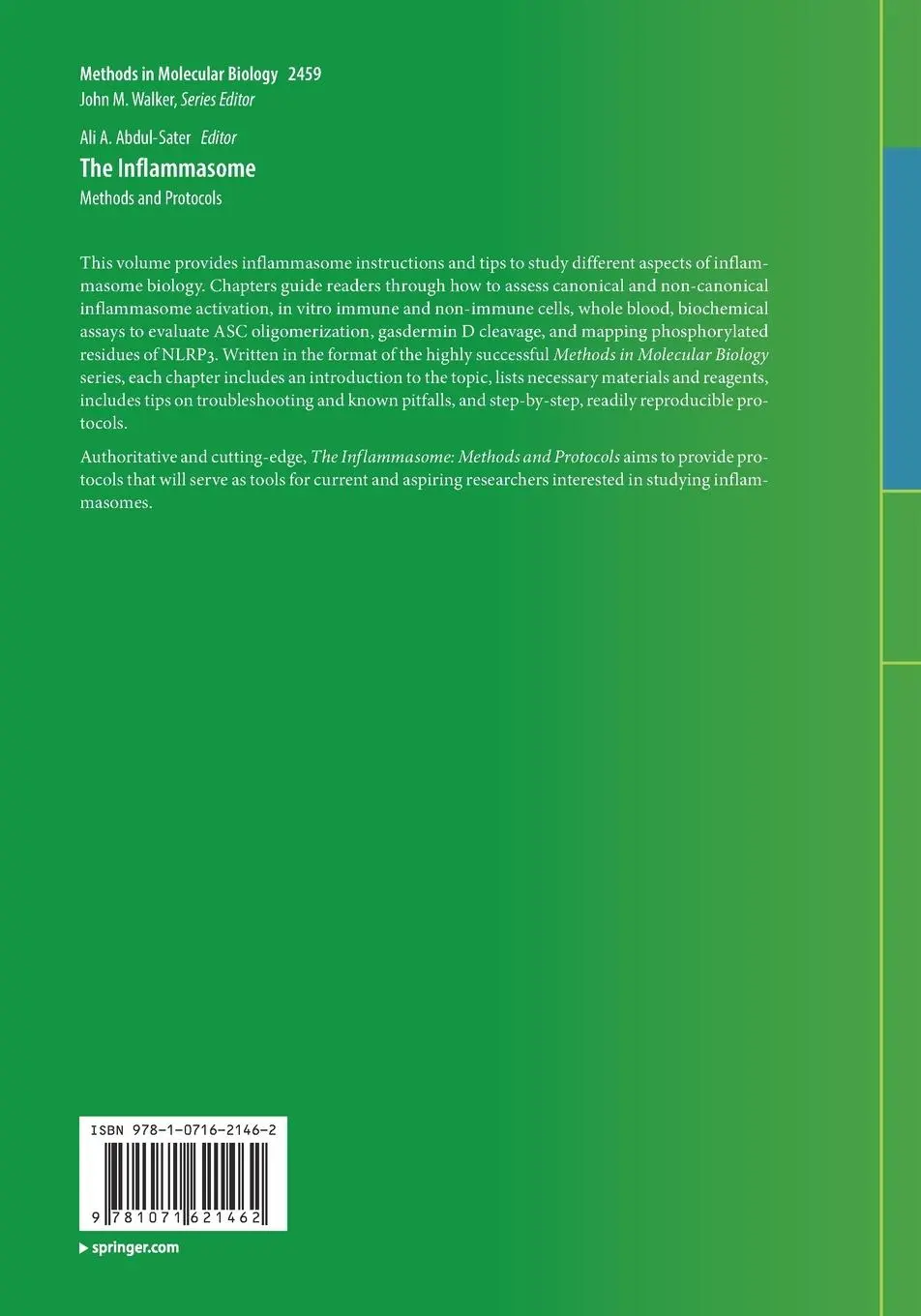 Rückseite: 9781071621462 | The Inflammasome | Methods and Protocols | Ali A. Abdul-Sater | Buch