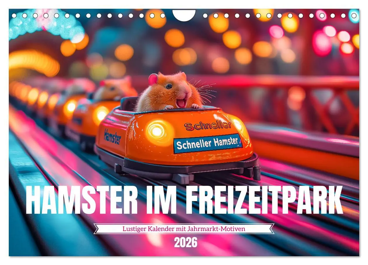 Cover: 9783457311462 | Hamster im Freizeitpark - Lustiger Kalender mit Jahrmarkt-Motiven...
