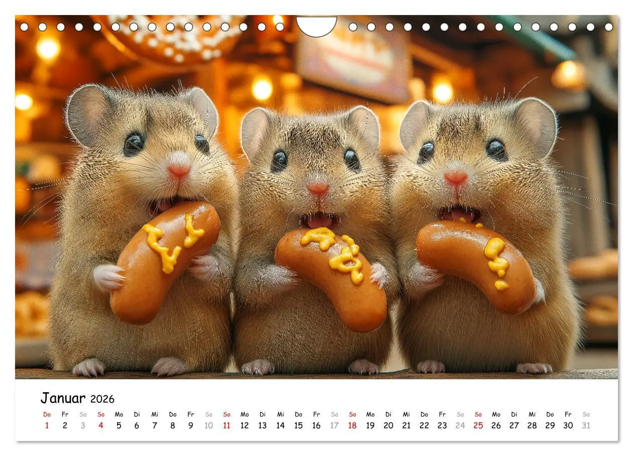 Bild: 9783457311462 | Hamster im Freizeitpark - Lustiger Kalender mit Jahrmarkt-Motiven...