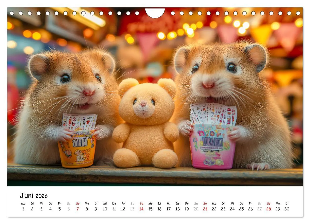 Bild: 9783457311462 | Hamster im Freizeitpark - Lustiger Kalender mit Jahrmarkt-Motiven...