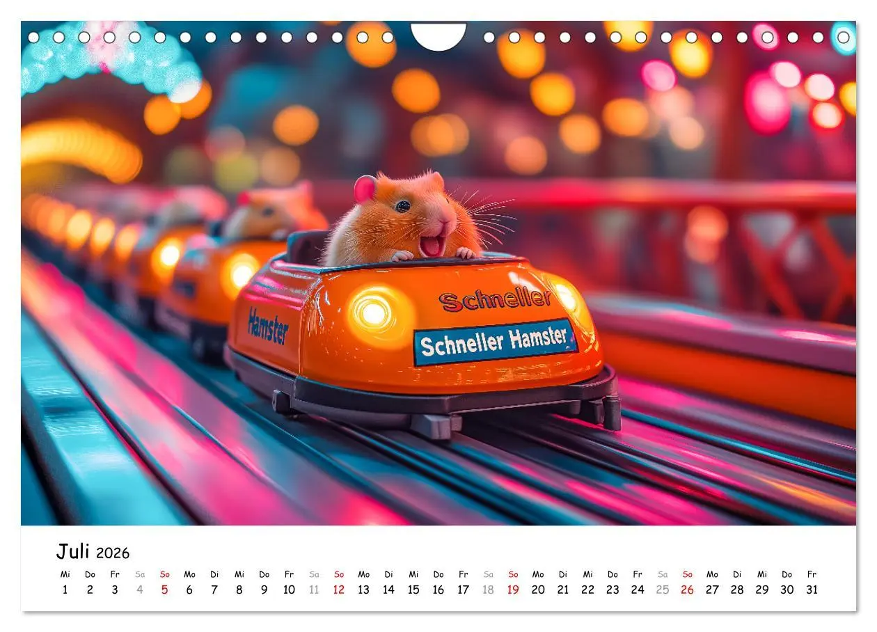 Bild: 9783457311462 | Hamster im Freizeitpark - Lustiger Kalender mit Jahrmarkt-Motiven...